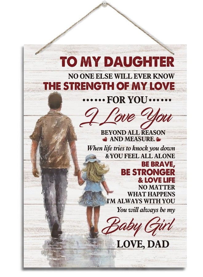 BQL Inspirational Wall Decor - Decorative Hanging Wood Signs for Daughter's Birthday - 'You Will Always Be My Baby Girl' Gift - Image 1